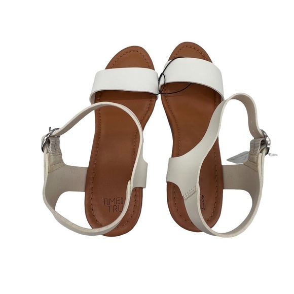 NWT Time And Tru White Platform Block Heel Sandals Size 9 Women's - Picture 4 of 9